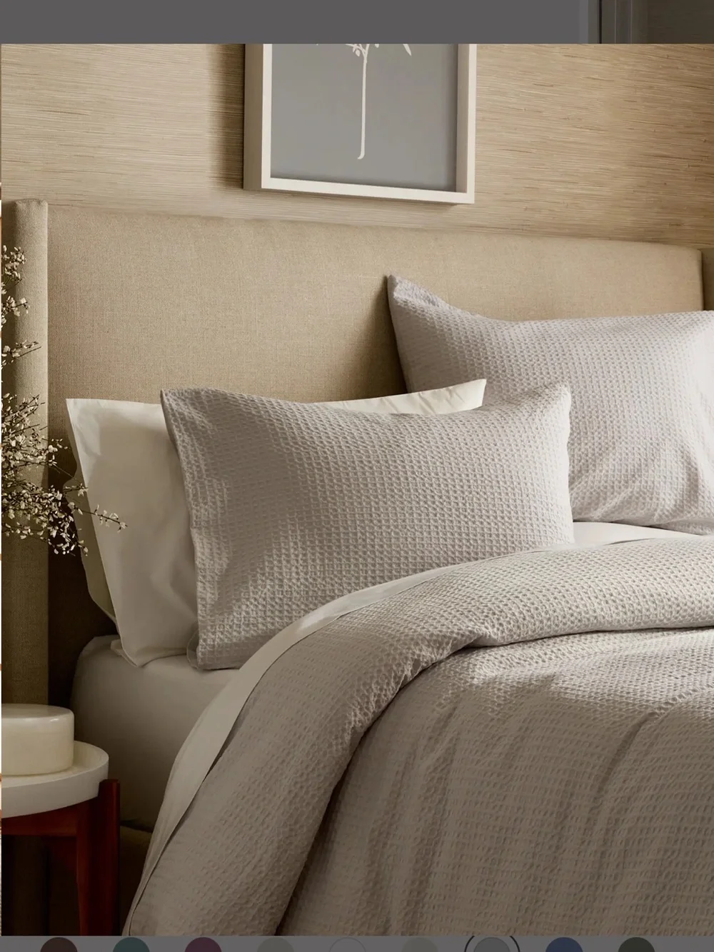 NWT Quince Organic Luxe Honeycomb Light Grey Duvet Cover!